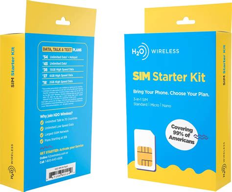 smart lte sim card for sale|H2O Wireless Smart SIM Traveler Starter Kit 3.